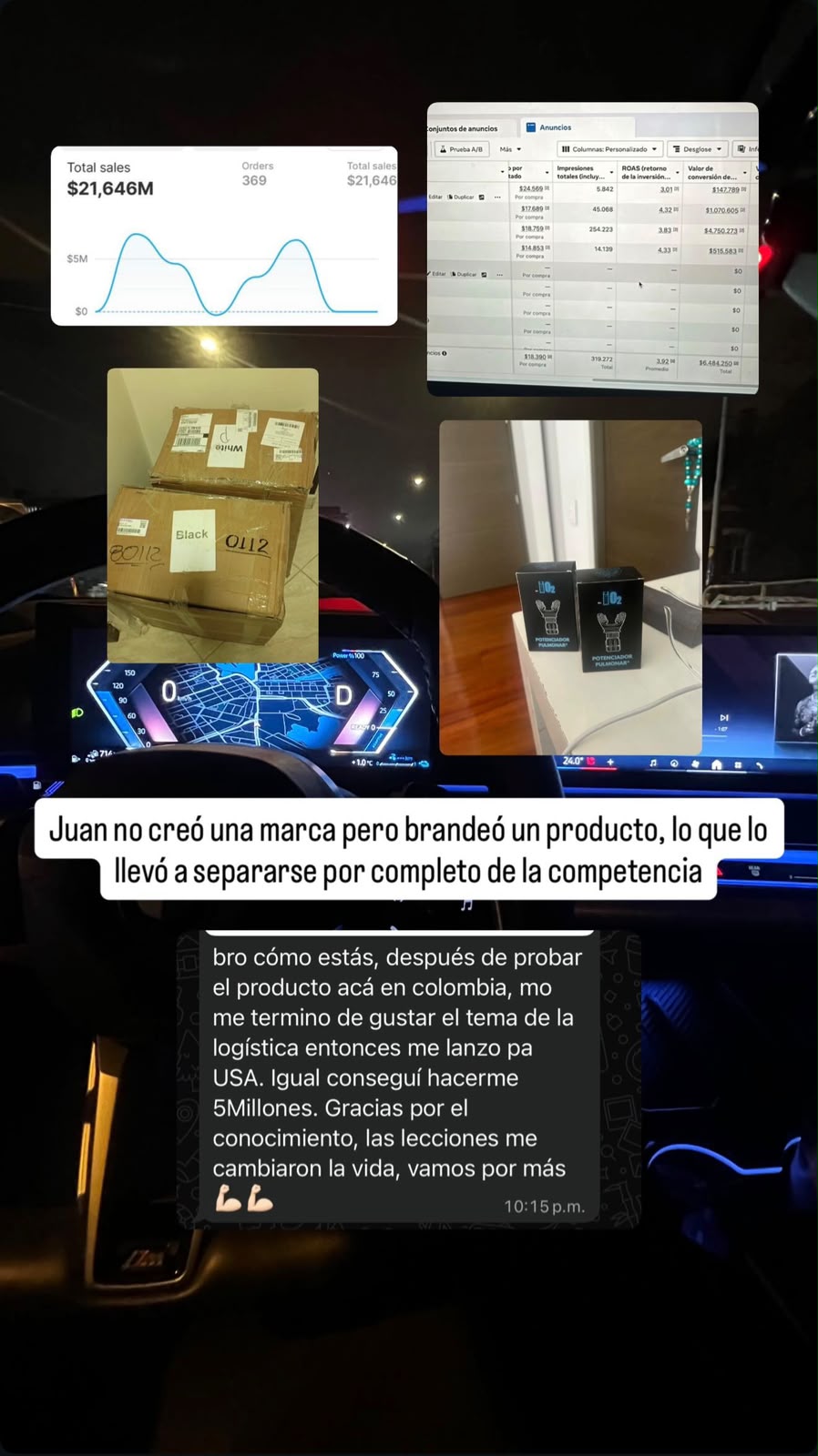 Producto brandeado de Juan y panel con 21 millones en ventas